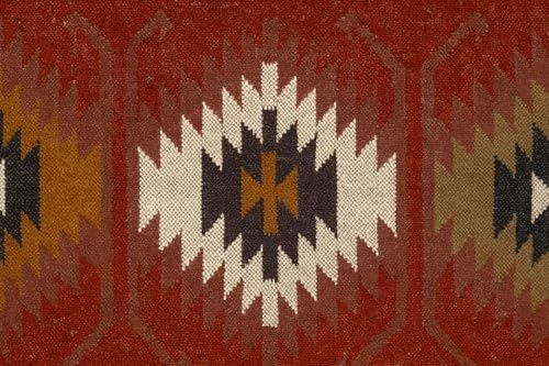 Tapete kilim reversible 91x152 cm diseño geométrico multicolor miniatura 6