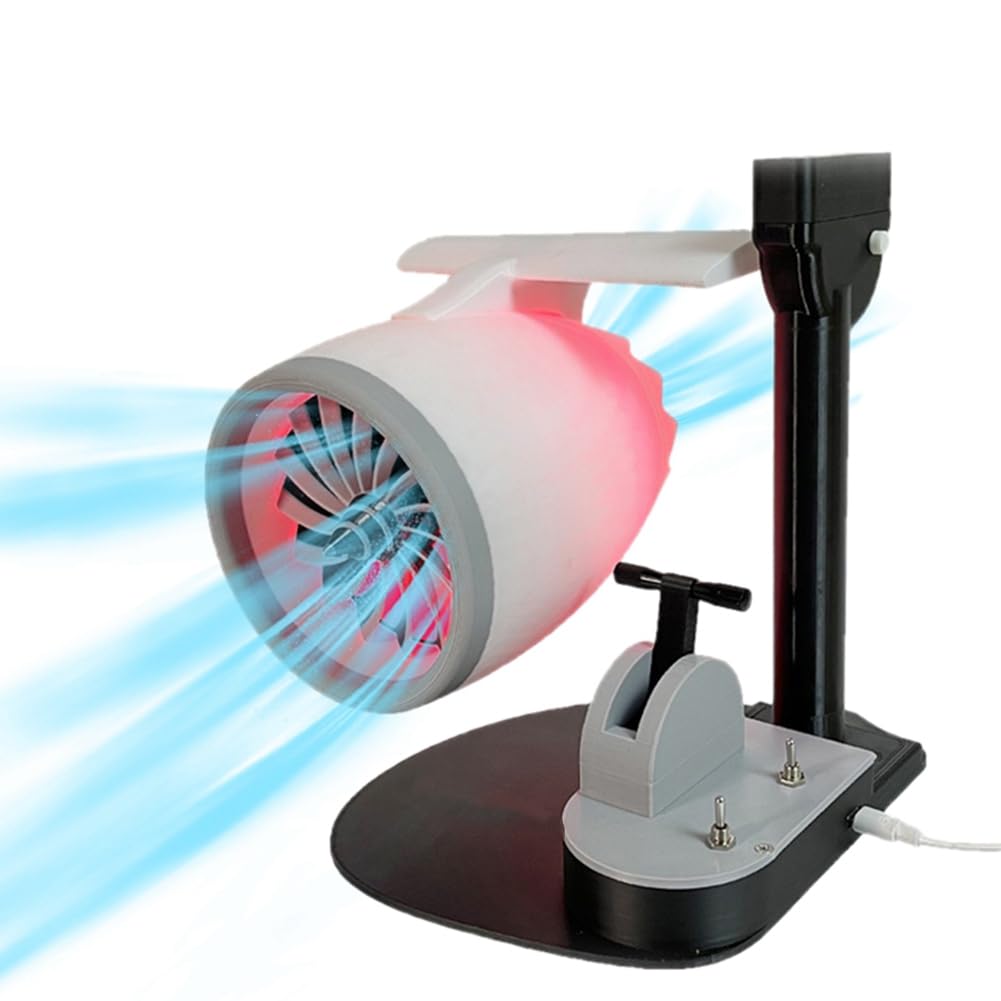 Desktop-Jet-Ventilator, Turbofan, USB-Ventilator, Turbofan-Motorform, 3D-Druck, Turbofan-Motormodell, Spielzeug