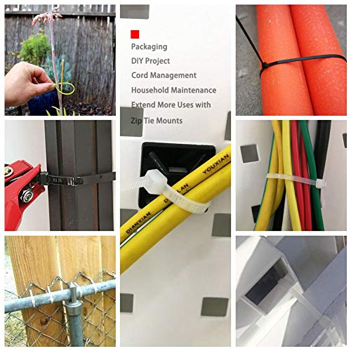 Hs Uv Protected Zip Ties 12 Inch (100 Pack) Self Locking Plastic Ties 12 Inch Black Nylon Cable Ties 50 Lbs,Outdoor Indoor Purpose #TOP5