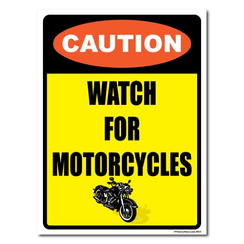 Victorystore Yard Sign Outdoor Lawn Decorations: Caution Watch For Motorcycles 12 Inches X 18 Inches Aluminum Sign. #TOP13