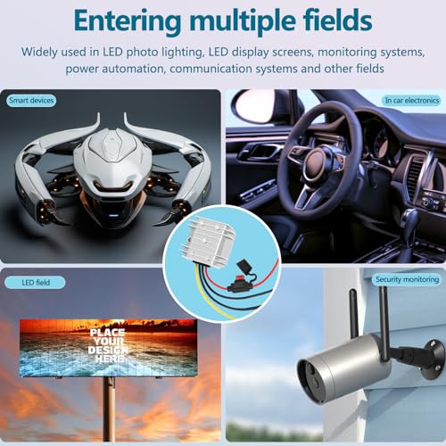 DC-DC 6V 10A 60W Step-Down Converter 12V 24V to 6V Power Transformer Converter with Fuse, Waterproof Voltage Regulator…4