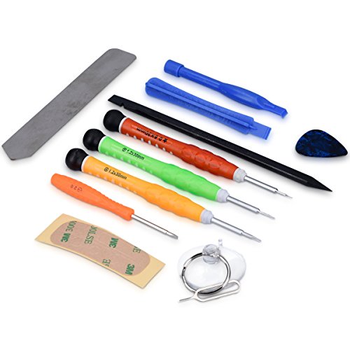 kwmobile Smartphone Repair Tool Kit - 13 Piece Repair Set for Smartphones, Tablets
