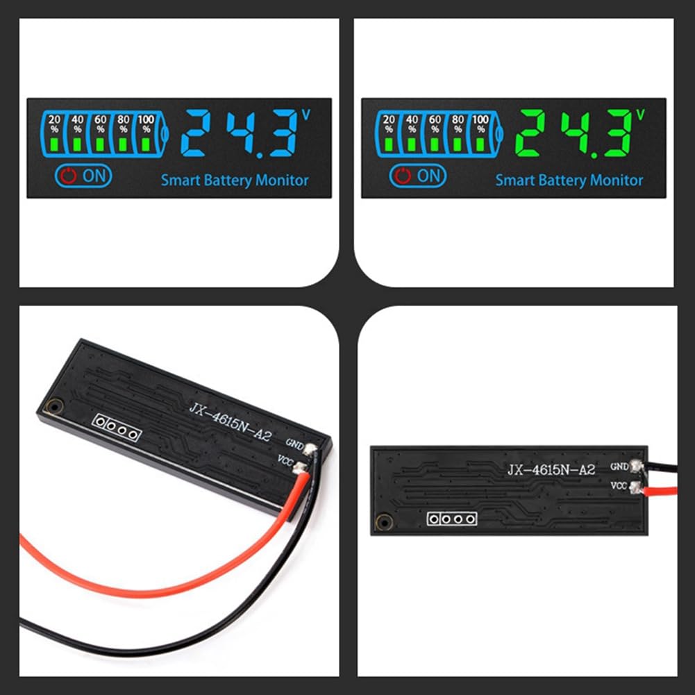 18650 Li-Ion Lipo Lithium Test 7-55V Acide Batterie Indicateur de Niveau Testeur LEDAffichage Compteur Module Capacité Tension Compteur,C