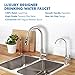 APEC Water Systems Faucet-CD-NP Kitchen Drinking Water Ceramic Disc Luxury Designer Faucet, Non-Air Gap Lead-Free, Brushed Nickel