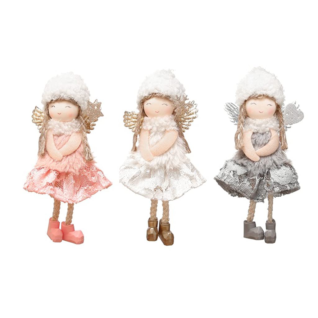 Kalttoy Christmas Tree Decoration Angel for Doll Pendant Winged Angel Hanging Ornament Christmas Costume Parties Holiday Party Tree Decorations