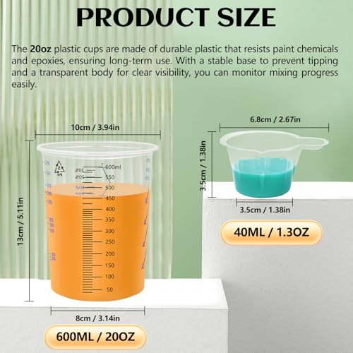Kit de Vasos Mezcladores Artcome 50 Piezas 600 ml miniatura 3