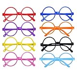 Sicherheitsmaterialien - Hergestellt aus hochwertigem Kunststoff und ohne Linsen gestaltet. Der Brillenrahmen ist sehr robust, leicht, materialverträglich, reizt die Haut nicht und ist sicher für Erwachsene und Kinder.