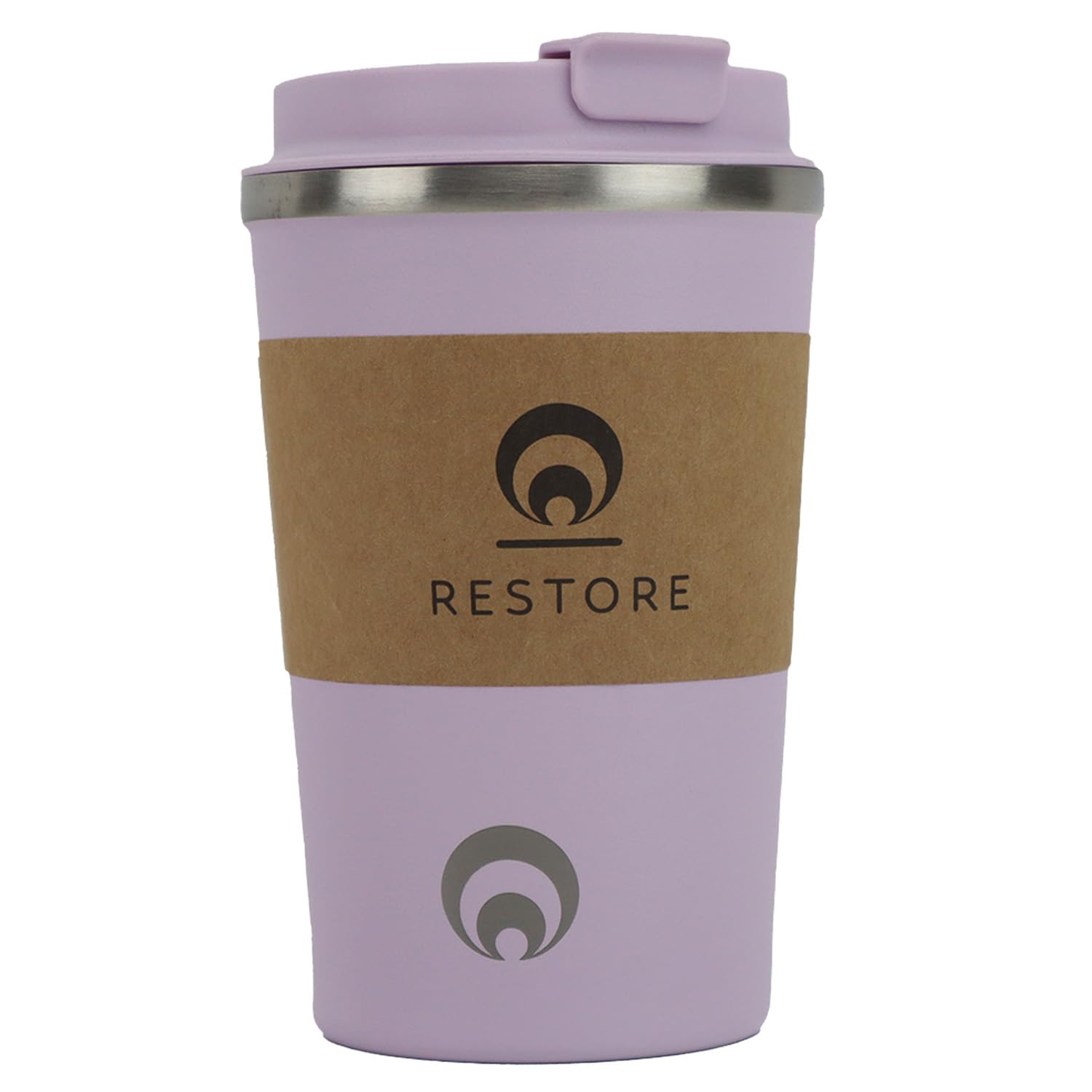 Restore Lilac Coffee Cup, Insulated Coffee Cup With Leakproof Lid, Relax Stainless Steel Travel Mug, Insulated Double Wall Cup For Hot/Cold Drinks (1, )