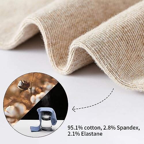 Image of J-BOX Crew Socks for Women Casual Cotton Socks Soft Breathable Dress Socks 10 Pairs
