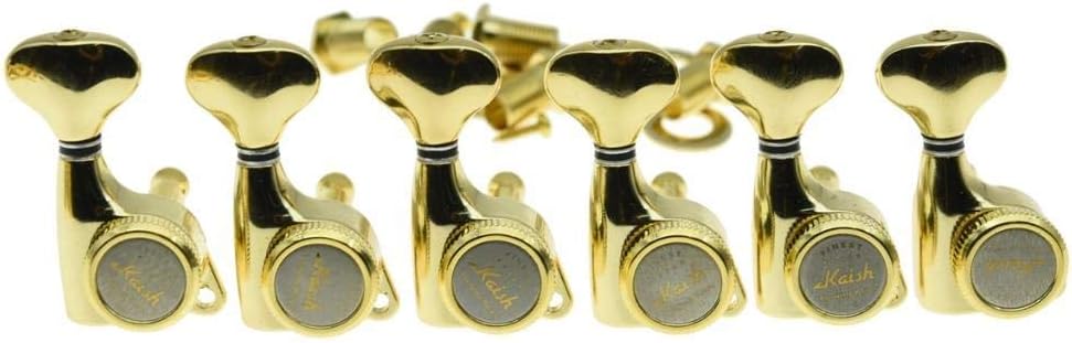 KAISH 18:1 Gear Ratio Guitar Locking Tuners Machine Heads Guitar Locking Tuning Keys Pegs for Strat/Tele/LP/SG most Electric or Acoustic Guitars Gold