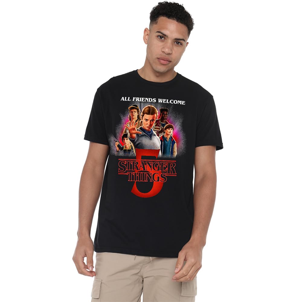 Stranger Things Season Five Poster Unisex T Shirt, Black, Large