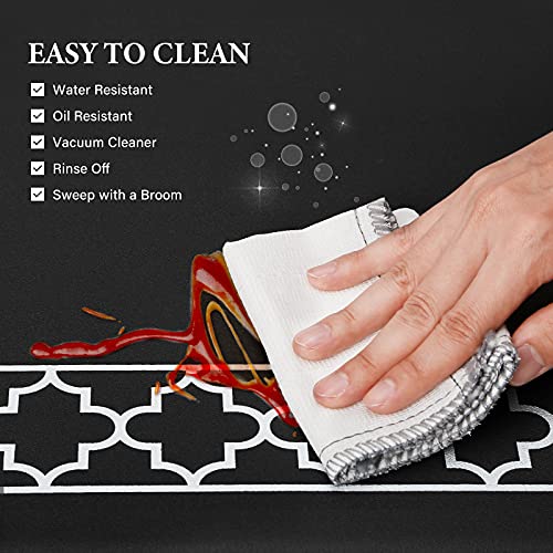 Luxstep Kitchen Mat Set Of 2 Anti Fatigue Mat, Pvc Non Slip Kitchen Rugs And Mats Waterproof Memory Foam Kitchen Rug, Standing Desk Mat Floor Mats For House,Sink,Office,Kitchen (Black) #TOP3