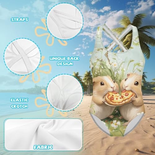 Image of Kids One Piece Swimsuit for Girls 5-14 Years Old Pretty Secure and Comfortable