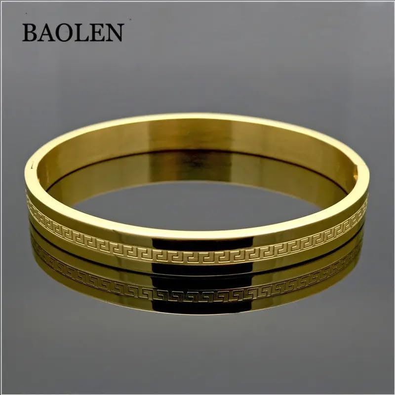 Image of MEENAZ Bracelet for Men brother boyfriend gents Fashion Rose gold Bracelet for Boys Stainless Steel stylish hand cuff Gold Kada for men Cuff accessories golden mens Bracelets open kada adjustable 591