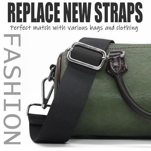 Image of Purse Strap Replacement Belt Shoulder Adjustable Wide Guitar Straps for Crossbody Bag Handbag 1.5 inch Balck