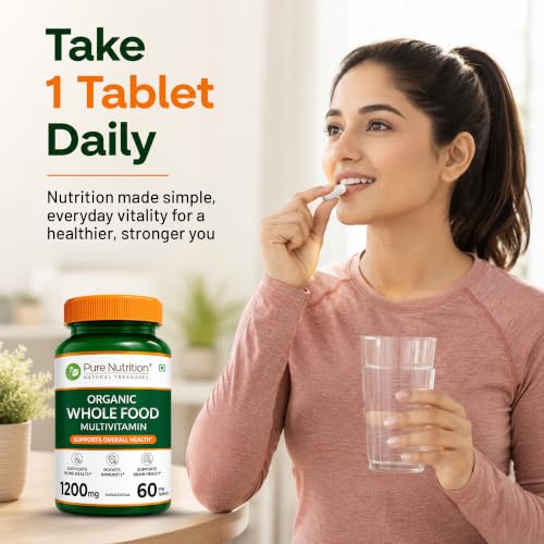 Pure Nutrition Organic Whole Food Multivitamin 60 Veg Tablets - Image 7