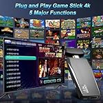 Wireless Retro Gaming Console Stick, Plug and Play TV Video Games Stick with Built-in 18 Emulators, Retro Drive 20000+ Games, 4K HDMI Output with 2 2.4G Wireless Controllers (64GB Memory Card) - Image 5