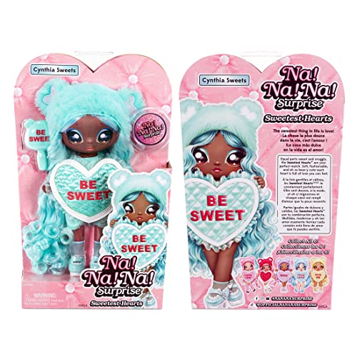 Na! Na! Na! Surprise Mga Entertainment Cynthia Sweets - Mint Teddy Bear-Inspired 7.5" Fashion Doll With Mint Green Hair, Heart-Shaped Dress And Brush #TOP5