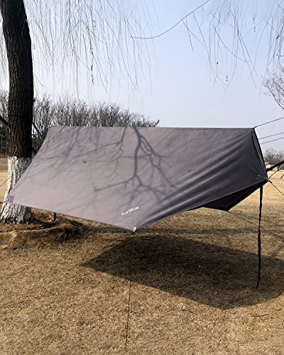Image of Sunyear Hammock Tent Rain Fly-Camping Hammock Outdoor Tarp-Small Door Design-Keep Side Wind Rain-Best for Backpacking Hiking Camping Survival