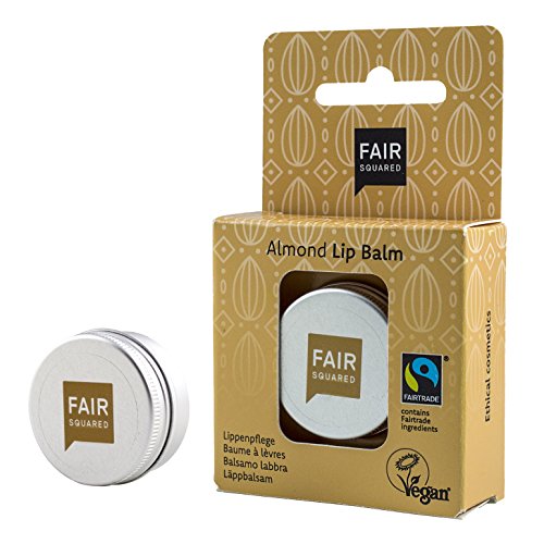 Preisvergleich Produktbild FAIR SQUARED Lippenbalsam / Vegane Zertifizierte Naturkosmetik / Faitrade (Almond Mandel)