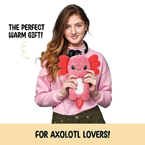 Image of Axolotl Microwavable Unscented Heating Pad for Women and Kids- Cute Soft Cozy Pillow Plush Heatable Warm Stuffed Animals - Kawaii Hot and Cold Plushie Food Toy - Axolotl Gifts for Girls and Boys