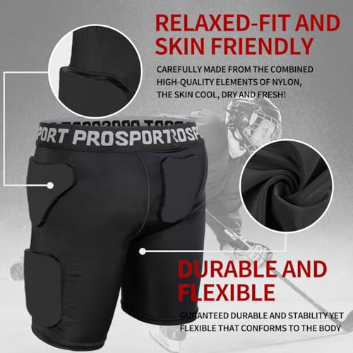 Youth Boys Padded Compression Shorts Football Girdles Padded Pants for Basketball Football3