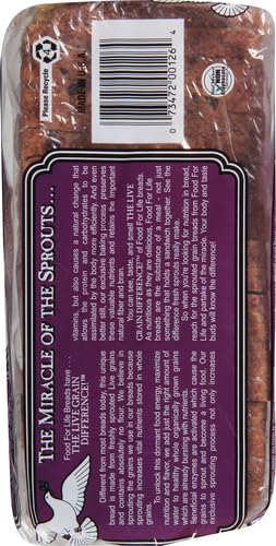 Miniatura 6 de Food For Life Pan germinado canela pasas orgánica, 24 oz