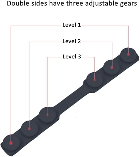 Miniatura 5 de Extensor de correa para máscara, soporte antiapriete, correa extensora para ganchos de orejas para máscara, 4 Piezas, Negro (Allblack)