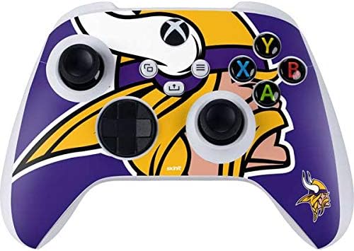 Skinit Decal Gaming Skin Compatible with Xbox Series S Controller - Officially Licensed NFL Minnesota Vikings Retro Logo Design
