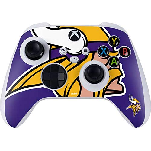 Skinit Decal Gaming Skin Compatible with Xbox Series S Controller - Officially Licensed NFL Minnesota Vikings Retro Logo Design