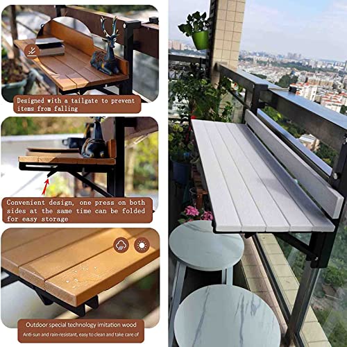 Mesa de bar plegable para balcón exterior de 80 cm resistente a la intemperie 5