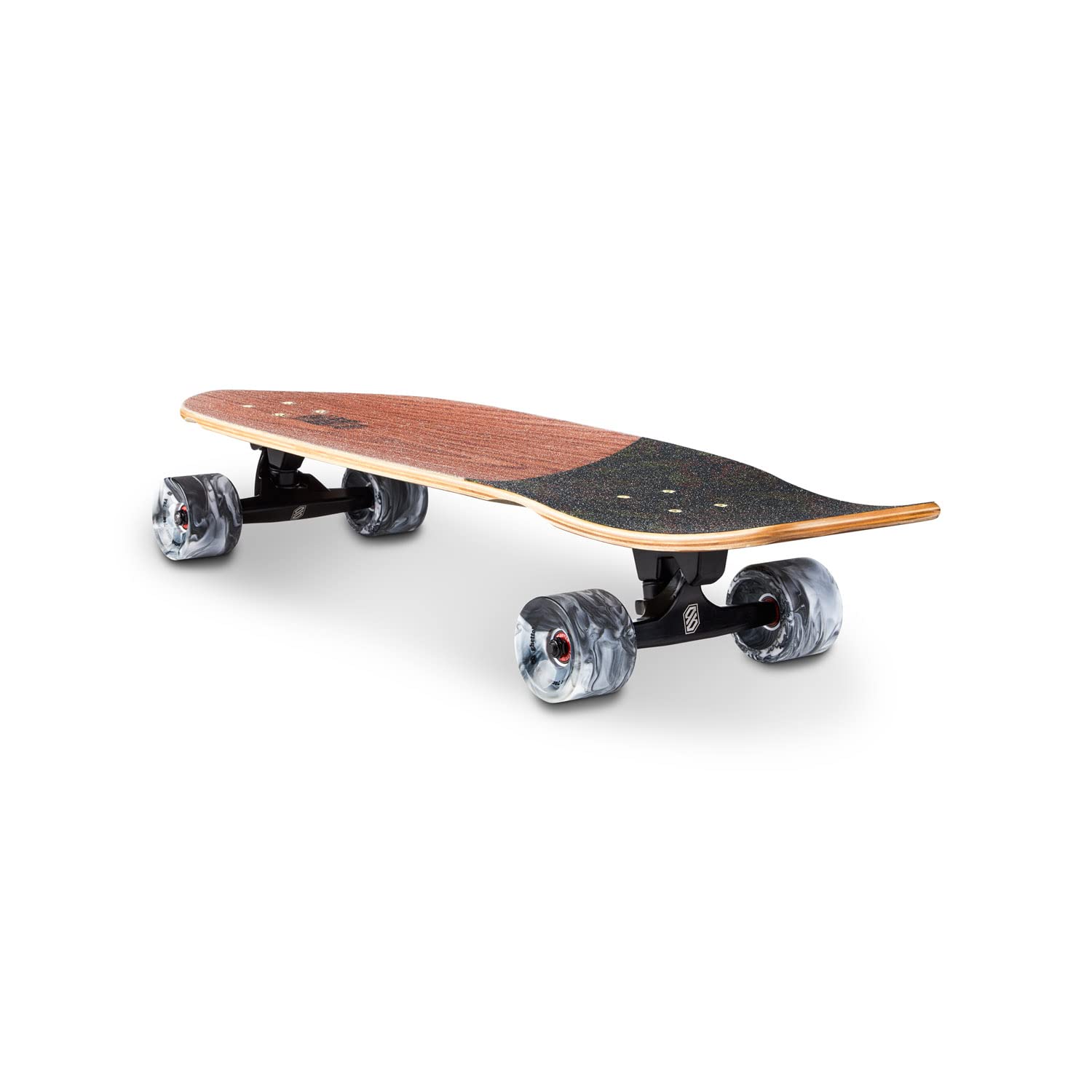 Surfskate Skateboard Carver Ghettoblaster - Cuscinetti Veloci a Sfera ABEC 11 - Tavola in Acero Canadese e Teak a 7 strati - Ideale per Pumping - Principianti Bambini e Adulti