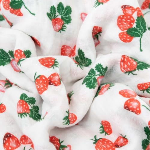 Image of Little Unicorn Muslin Swaddle Blanket for Newborns & Infants | Soft & Breathable Fabric | Set of 3 Baby Blankets for Swaddling, Nursing, Shower Gifts (Berry Lemonade)