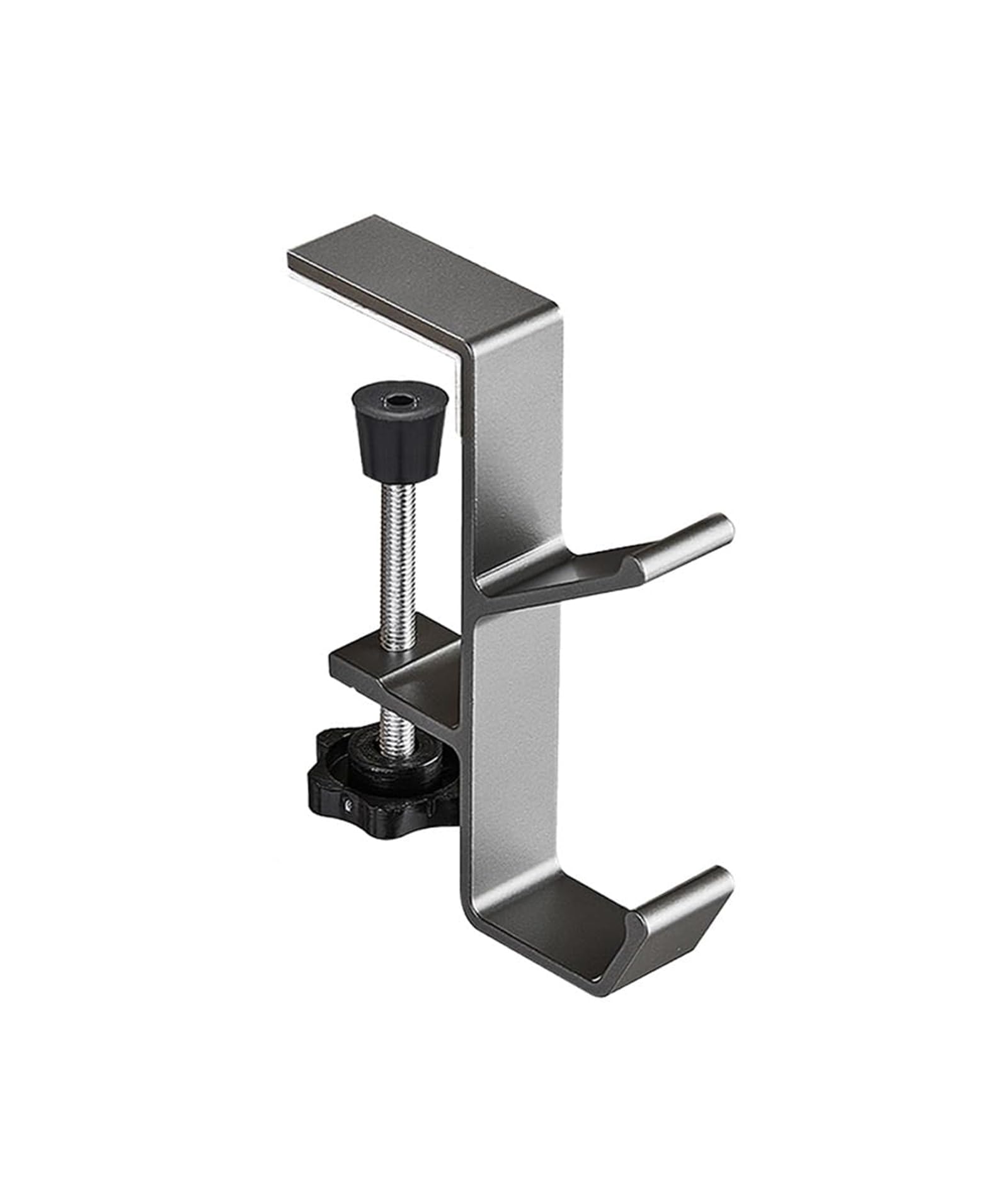 NHCDFA Headphone Stand, Headphones Stand Desk Dual-Hook Hanger Universal Adjustable Underdesk Organizer Hook for Desk Office