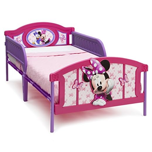 Delta Children Plastic 3D-Footboard Twin Bed, Disney Minnie Mouse