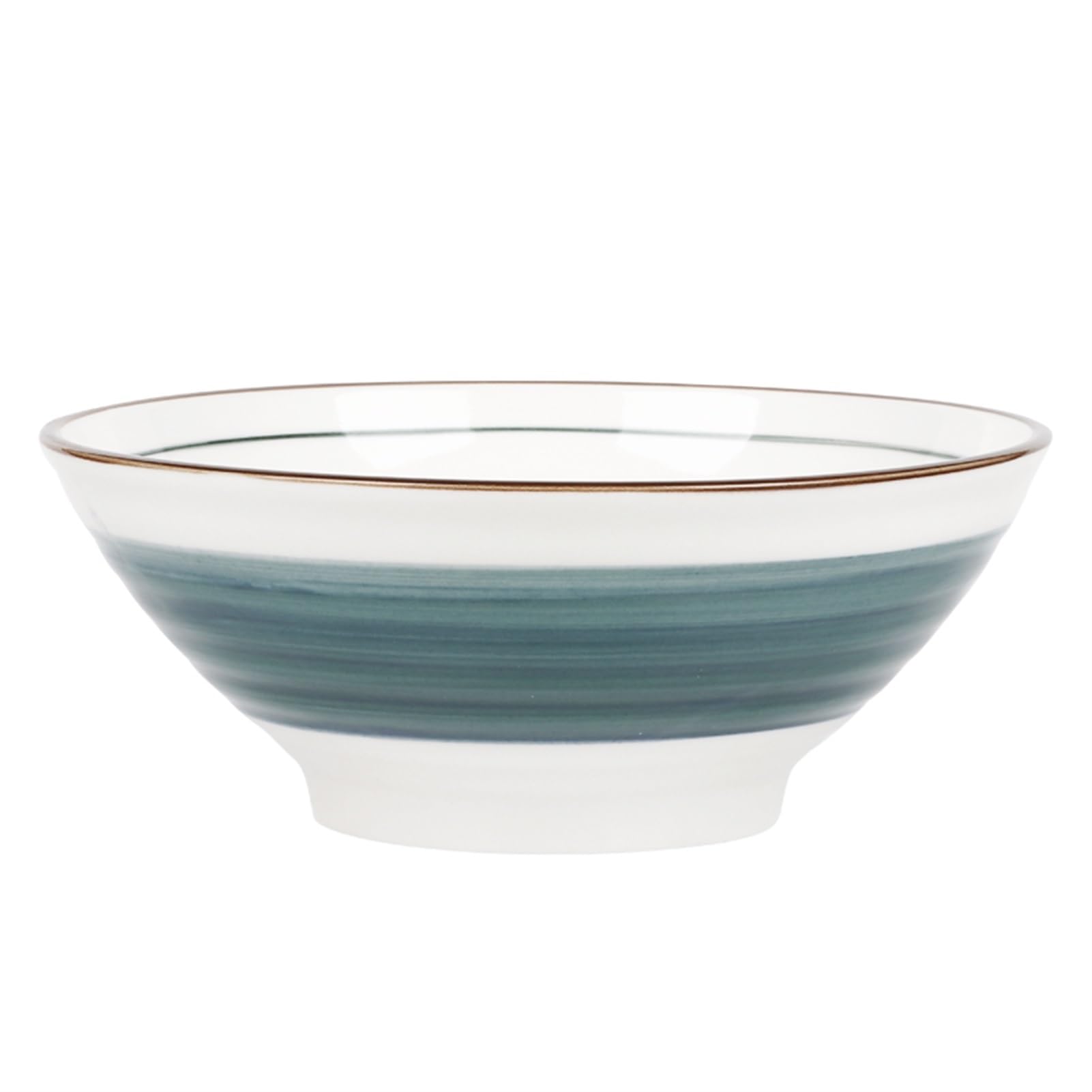 Ceramic Ramen Bowl, Vintage Japanese Porcelain Pottery Soup Bowls Noodle Bowls for Udon Pho Asian Noodle Japanese Ramen Bowls, Green,7.5in/9in (Size : 7.5in)