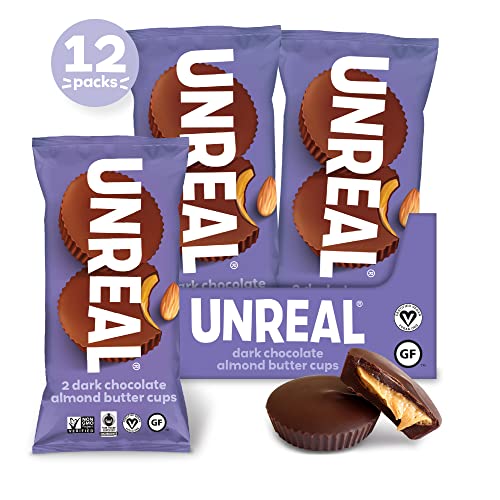 Buy UNREAL Dark Chocolate Almond Butter Cups Vegan, Gluten Free, Less