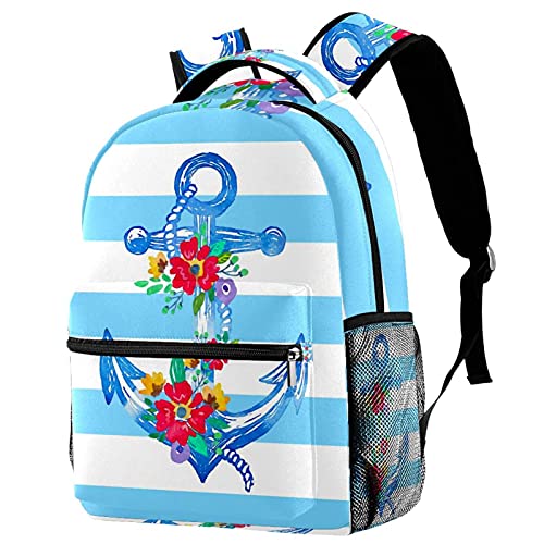 Sac à dos d'école en tissu sergé avec motif tulipe mignon pour femme et enfant