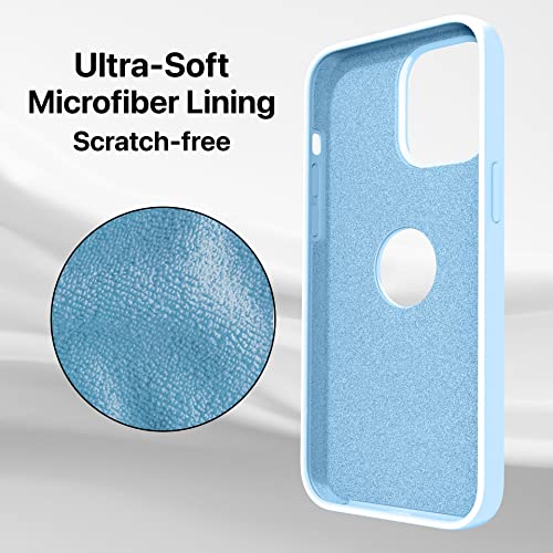 Image of Vaku Luxos Liquid Silicon Logo-Cut for iPhone 14 Plus Cover Case, Soft TPU, Shockproof, Scratch Resistant, 6 Feet Drop Protection, Compatible with iPhone 14 Plus Back Cover - Sierra Blue