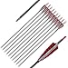 Pure Carbon Arrows 30 Inch 600 Spine Turkey Feather Fletching Screw-in Field Points Targeting Hunting Traditional Long Bow Arrows for Recurve Bow Compound Bow (Pack of 12)