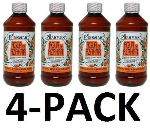 Agua De Azahar 8 Oz. Orange Flower-Blossom Water 4-Pack (8 Oz. Each) By Pharmark #TOP1