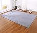 Produktbild Coral Velvet Vorleger Home Decor Mats Solid Color Schlafzimmer Boden Teppichboden Tatami Crawling-Matte für Wohnzimmer Nacht,Grau,60×160cm