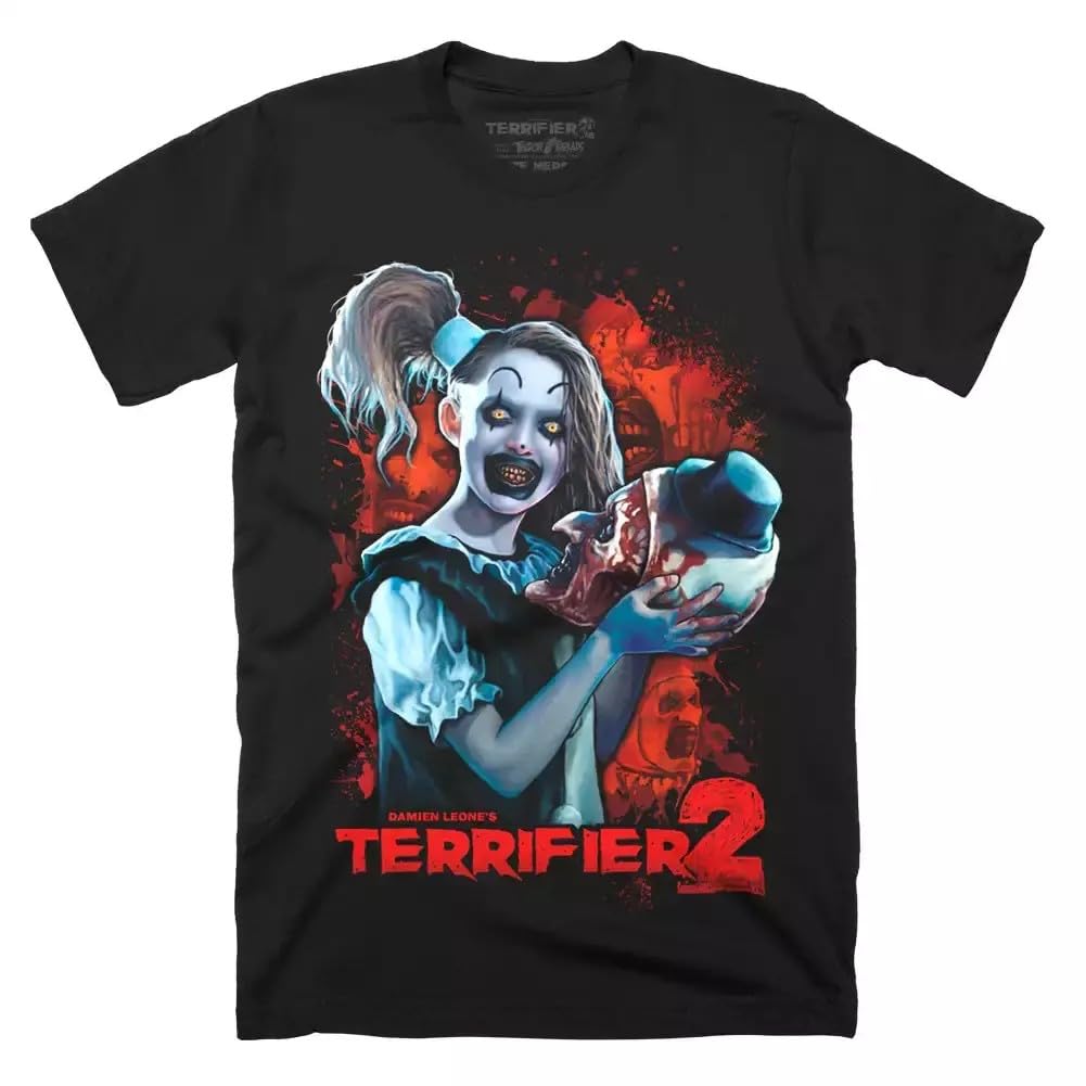 Terrifier 2 T-Shirt Graphic Print Art The Clown Horror Movie Terrifier Film Tee