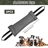 Beisswurst Für Hunde, 2 Stück 30cm Jute Beisswurst, Beißwursts Hunde Mit 2 Griff, Sehr Robustes Hundes Beisswursts, Hundes Training Zubehör, Zerrspielzeug Hund Zum Training Zerrspielzeug (Grau)
