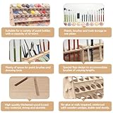 ARFETIGO Extra Large Wooden 9-Tiers 99 Bottles' Capacity Wooden Paint Organizer & Paint Brush Rack for Acrylic OIL Craft Hobby Mini Model Paint Paintng Station Painting Organizer for Artists(Vertical) - Image 2