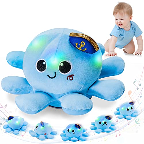 FancyWhoop Juguetes musicales para bebés con luz para gatear - Juguete de pulpo suave para bailar y caminar, para niños de 1 año, regalos sensoriales interactivos para bebés de 6, 12 a 18 meses Cover