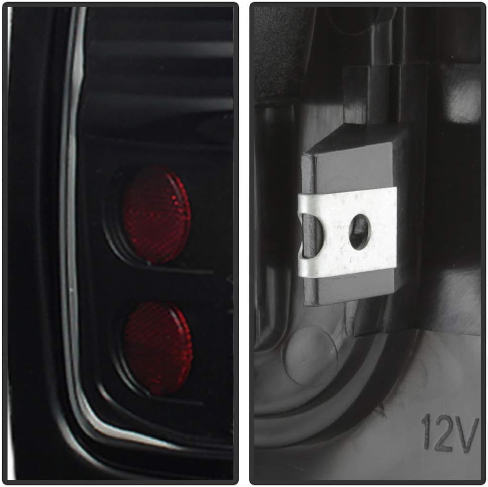 AKKON - For 94-01 Ram 1500 94-02 Ram 2500 3500 Pickup Truck Black LED Tail Lights Brake Lamps Replacement Pair