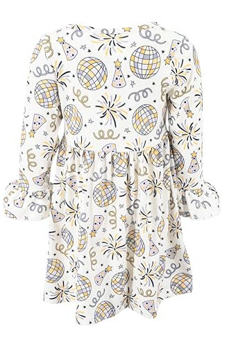 Image of Girls Long Sleeve Ruffled Dresses for Toddlers and Kids