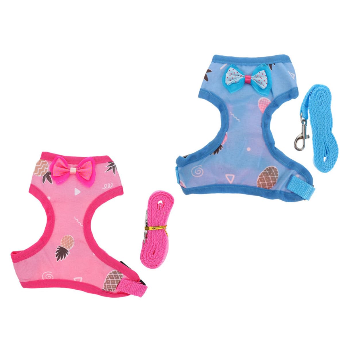 POPETPOP 2Sets Pet Hen Harness with Leash Comfortable Chicken Vest Rope for Outdoor Walking Activities and Hen Accessory Pineapple Pineapple