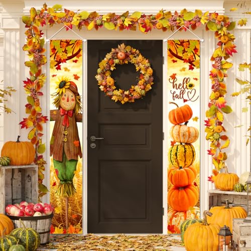 Hello Fall Porch Decor Banner